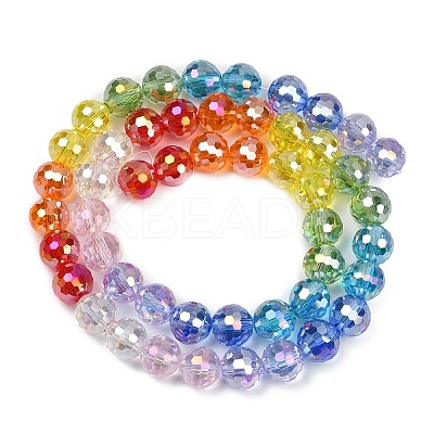 Electroplate Glass Beads Strands EGLA-D300-06-8mm-1