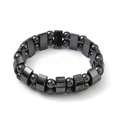 Valentine Day Gifts for Husband Stretchy Magnetic Synthetic Hematite Bracelet IMB005-01-1
