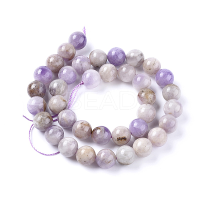 Natural Lavender Amethyst Beads Strands G-L555-01-8mm-1