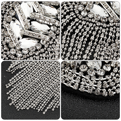 Fashionable Alloy Tassel Epaulettes AJEW-WH0278-05P-1