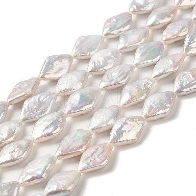 Natural Baroque Pearl Keshi Pearl Beads Strands PEAR-E016-009-1