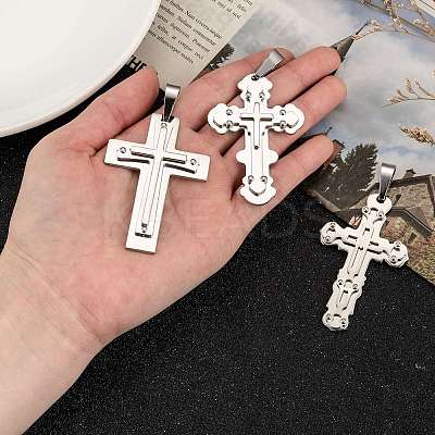 Non-Tarnish 201 Stainless Steel Big Pendants STAS-I002-M06-1-1