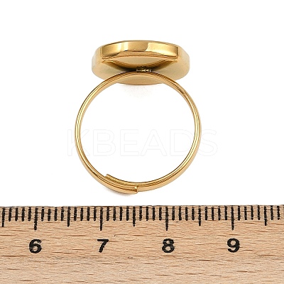 304 Stainless Steel Enamel Open Cuff Rings for Women RJEW-K301-06A-02-1