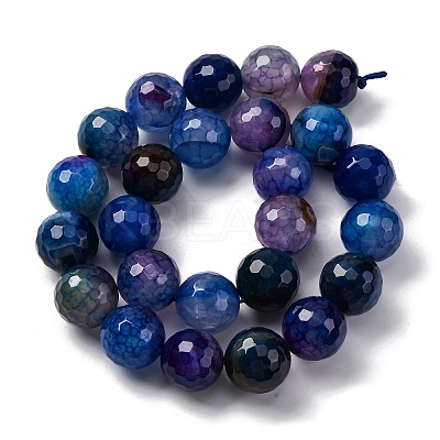 Natural Dragon Veins Agate(Dyed & Heated) Beads Strands G-K390-A08-01-1
