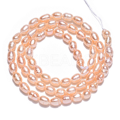 Natural Cultured Freshwater Pearl Beads Strands PEAR-N012-03M-1