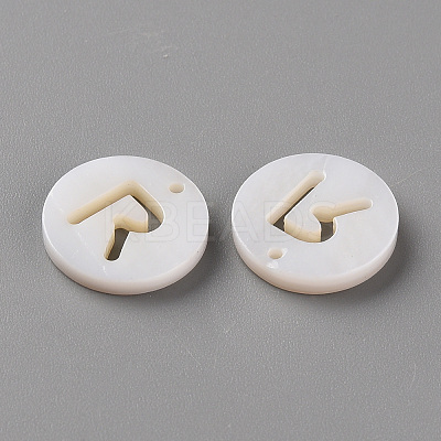 Natural Freshwater Shell Pendants LS-SHEL-Q311-008R-1