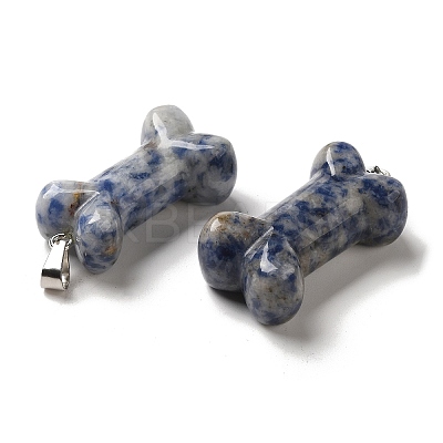 Natural Blue Spot Jasper Pendants G-K353-02P-06-1