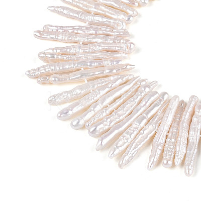 Natural Baroque Keshi Pearl Beads Strands PEAR-S020-E03-02-1
