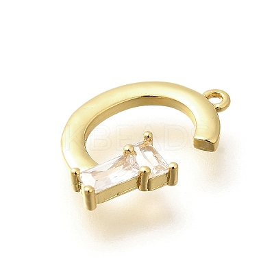 Brass Micro Pave Cubic Zirconia Pendants KK-M310-01G-07-1