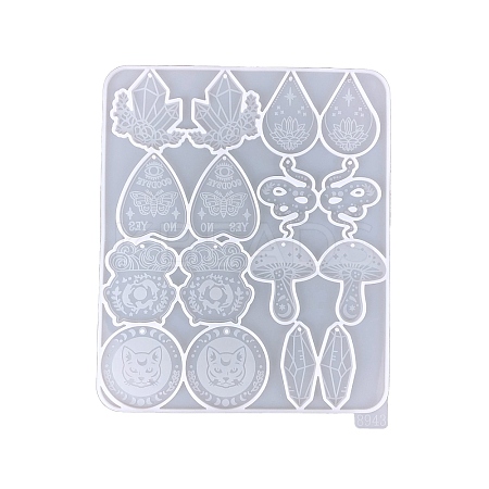 Snake/Mushroom/Crystal DIY Silicone Pendants Molds PW-WG89253-01-1