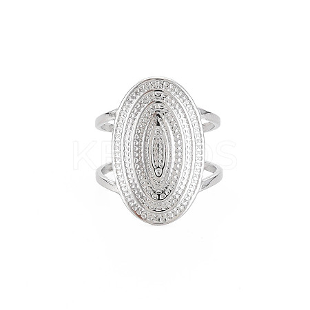 Non-Tarnish 304 Stainless Steel Oval Wide Open Cuff Ring for Women LS-RJEW-S405-172P-1