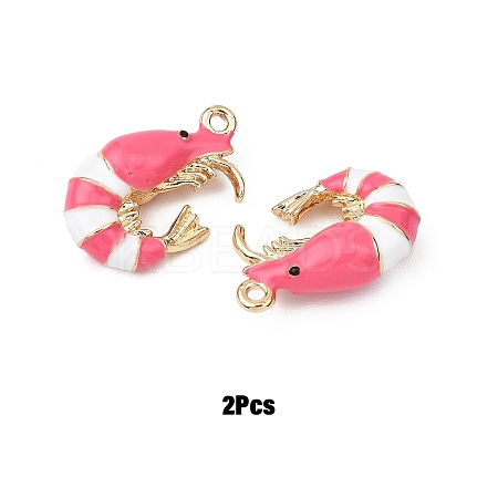 2Pcs Alloy Enamel Pendants ENAM-YW0006-47D-1