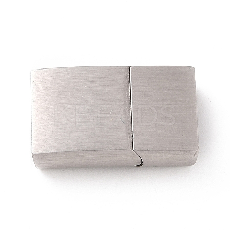 Tarnish Resistant 304 Stainless Steel Rectangle Magnetic Clasps with Glue-in Ends X-STAS-E089-42P-A-1