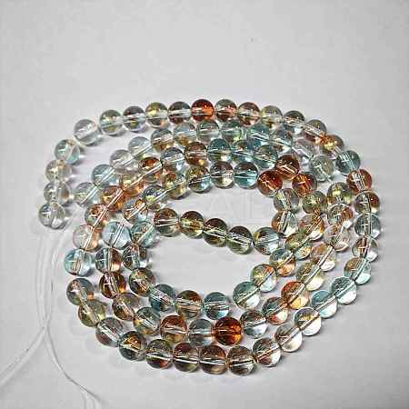 Baking Paint Glass Beads Strands DGLA-YW0002-01A-08-1