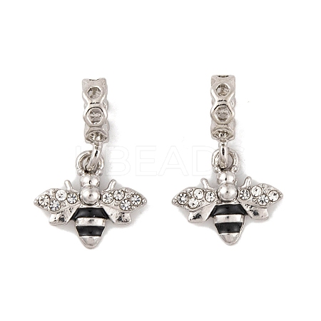 Rack Plating Alloy Crystal Rhinestone European Dangle Charms FIND-C055-26P-1