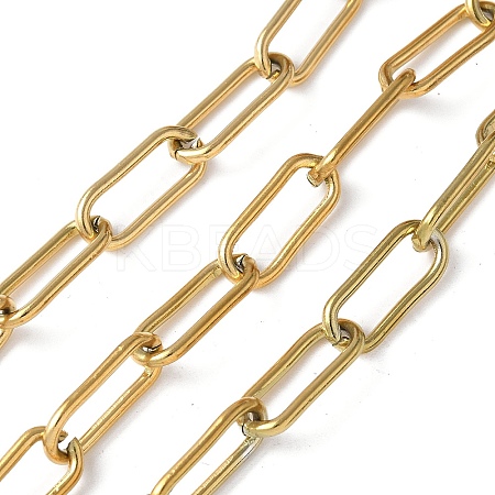 304 Stainless Steel Paperclip Chains CHS-L030-03G-1