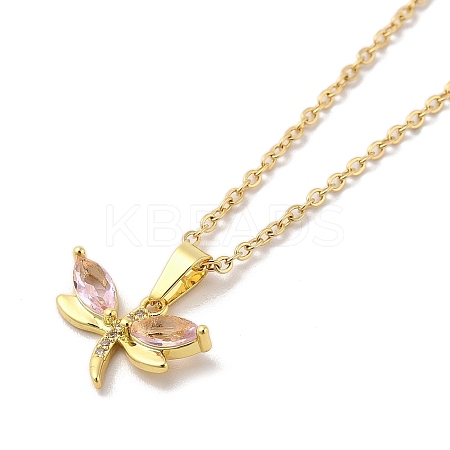 304 Stainless Steel Pendant Necklaces NJEW-U002-18G-01-1