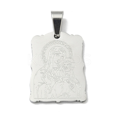 Religion Theme 304 Stainless Steel Pendants STAS-F336-03P-1
