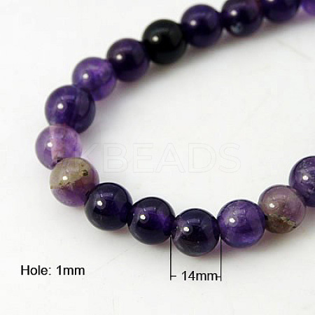 Natural Amethyst Beads Strands X-G-G099-14mm-1-1