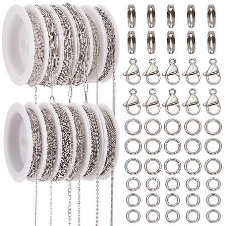32M 12 Styles 304 Stainless Steel Cable Chains CHS-SP0001-05-1