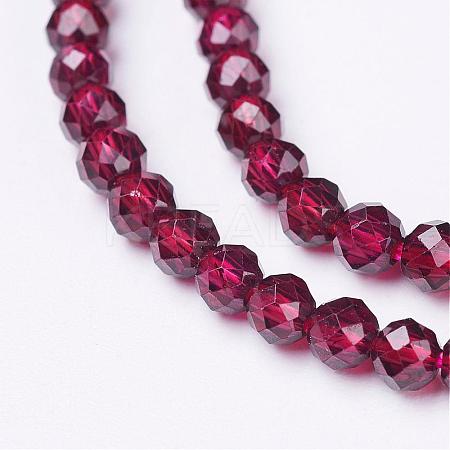 Natural Garnet Beads Strands G-D167-A-3mm-1