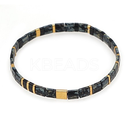 Bohemian Glass Seed Beaded Stretch Bracelets JM4508-21-1