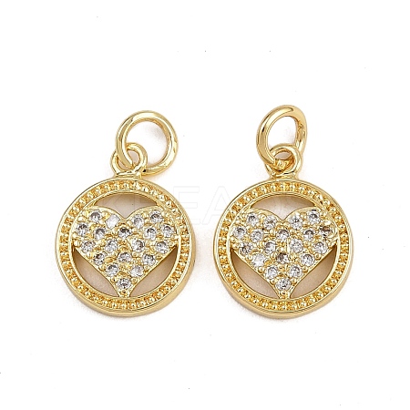 Brass Micro Pave Cubic Zirconia Pendants ZIRC-I367-05G-05-1