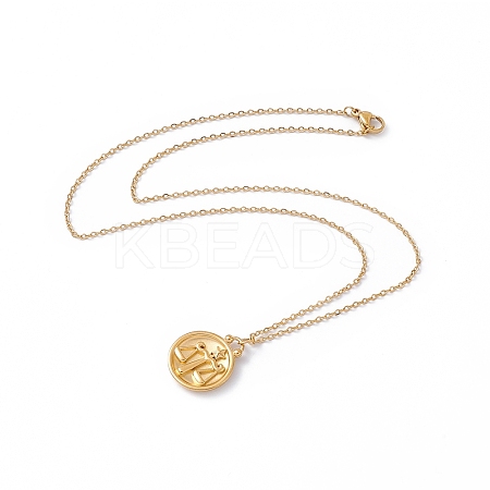 Ion Plating(IP) 304 Stainless Steel Pendant Necklace for Men Women STAS-H169-01H-1