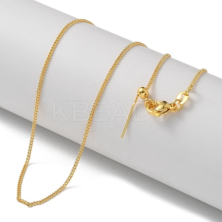 Brass Twisted Chain Necklaces NJEW-M083-01G-02-1