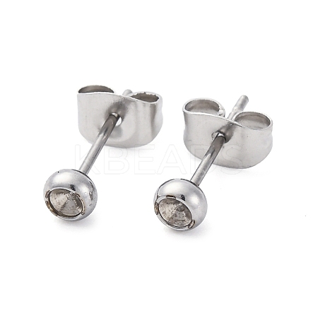 304 Stainless Steel Stud Earring Findings LS-STAS-V003-09P-01-1