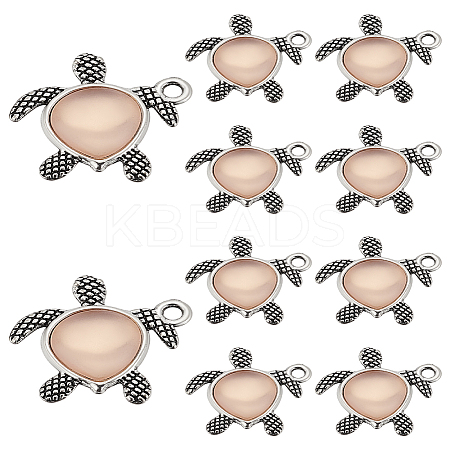 10Pcs Tibetan Style Alloy Pendants FIND-LP0001-27-1