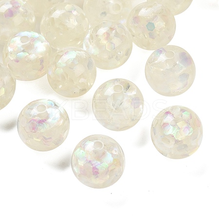 Transparent Resin with Paillette Beads RESI-G110-02A-1