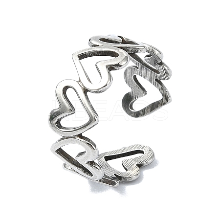 304 Stainless Steel Cuff Rings RJEW-M019-43P-1