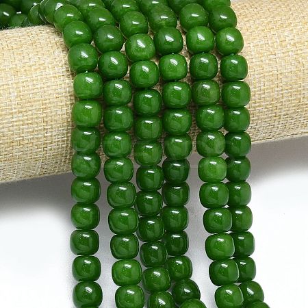 Natural Malaysia Jade Beads Strands G-B165-F01-10x10mm-1
