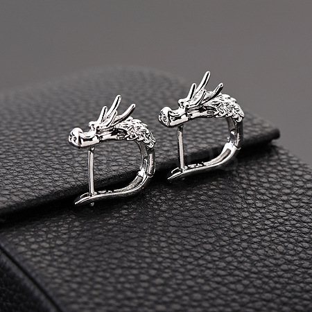 Alloy Dragon Hoop Earrings LS-DRAG-PW0001-78P-1