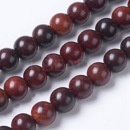 Natural Burmese Rosewood Beads Strands X-WOOD-J001-03-8mm-1