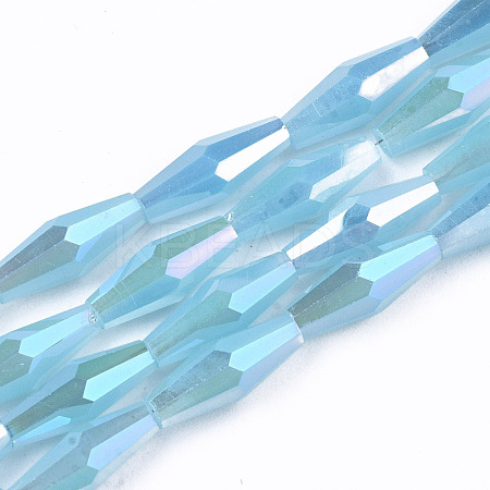 Electroplate Glass Beads Strands EGLA-S194-03A-B03-1