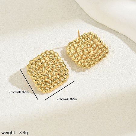 Geometric 201 Stainless Steel Stud Earrings for Women EX7341-4-1