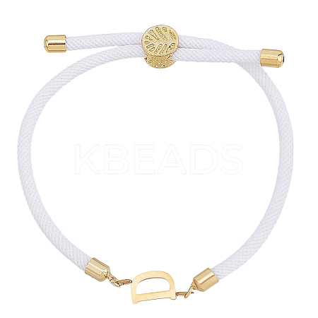 1pc Adjustable Nylon Cord Slider Bracelets for Women BJEW-LP0001-33D-G-1