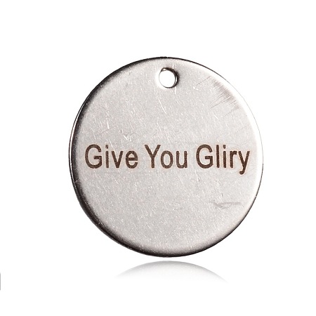 Non-Tarnish Spray Painted 201 Stainless Steel Pendants STAS-F090-06P-1