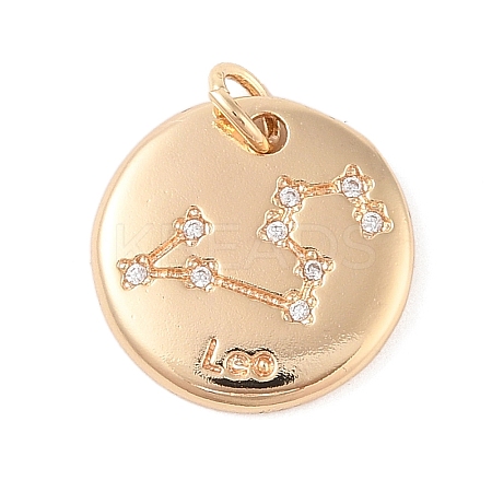 Brass with Clear Cubic Zirconia Pendants LS-KK-N256-24E-G-1