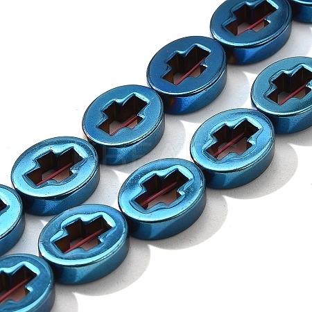 Electroplated Synthetic Non-magnetic Hematite Beads Strands G-L613-Z01-02A-1