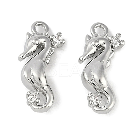 Brass Micro Pave Cubic Zirconia Charms KK-I719-37P-1