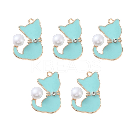 Alloy Enamel Pendants ENAM-YW0002-59-1