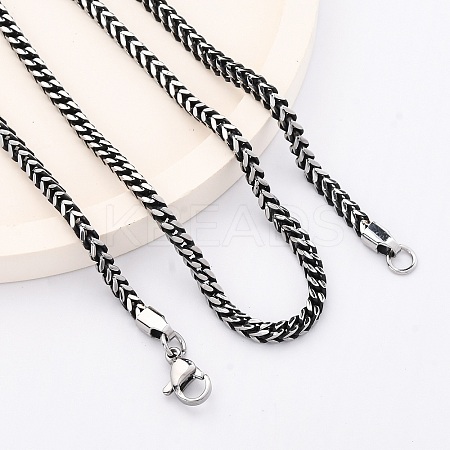 2.5MM 304 Stainless Steel Wheat Chain Necklaces NJEW-Q013-16B-1