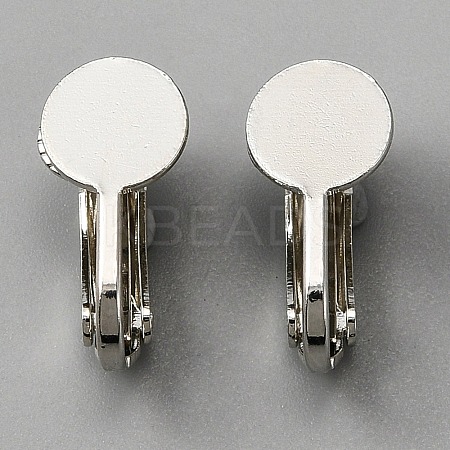 Brass Clip on Earring Findings LS-KK-WH0047-67P-1