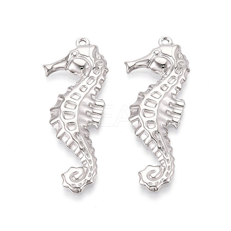 304 Stainless Steel Sea Horse Pendants STAS-T069-18P-1