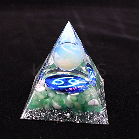 Luminous Constellation Orgonite Pyramid Resin Energy Generators PW-WGB3061-04-1