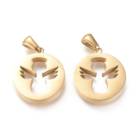 Ion Plating(IP) 304 Stainless Steel Pendants LS-STAS-F253-05G-1