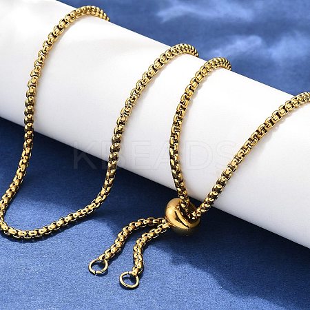 Adjustable 304 Stainless Steel Slider Necklaces X-NJEW-L156-002B-G-1